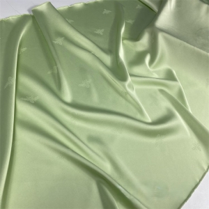 Honeybee Pattern Satin Polyester Jacquard Spandex Fabric