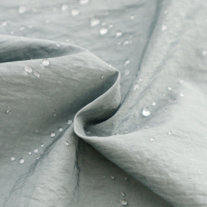 Shiny Water Repellent Nylon Crinkle Fabr